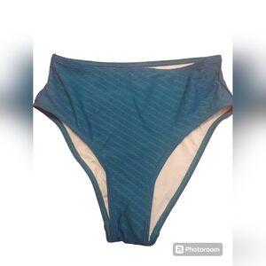 5/$25 Cupshe Teal Blue High Waist Bikini Bottoms
